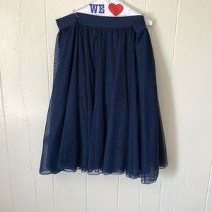 Navy tulle skirt